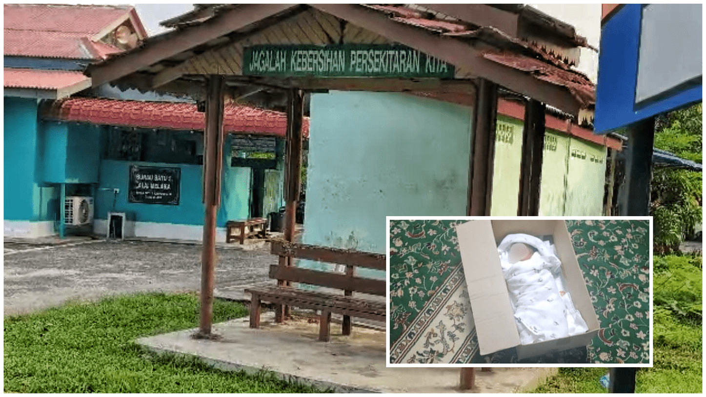 Newborn Baby Found Abandoned at Bus Shelter in Melaka