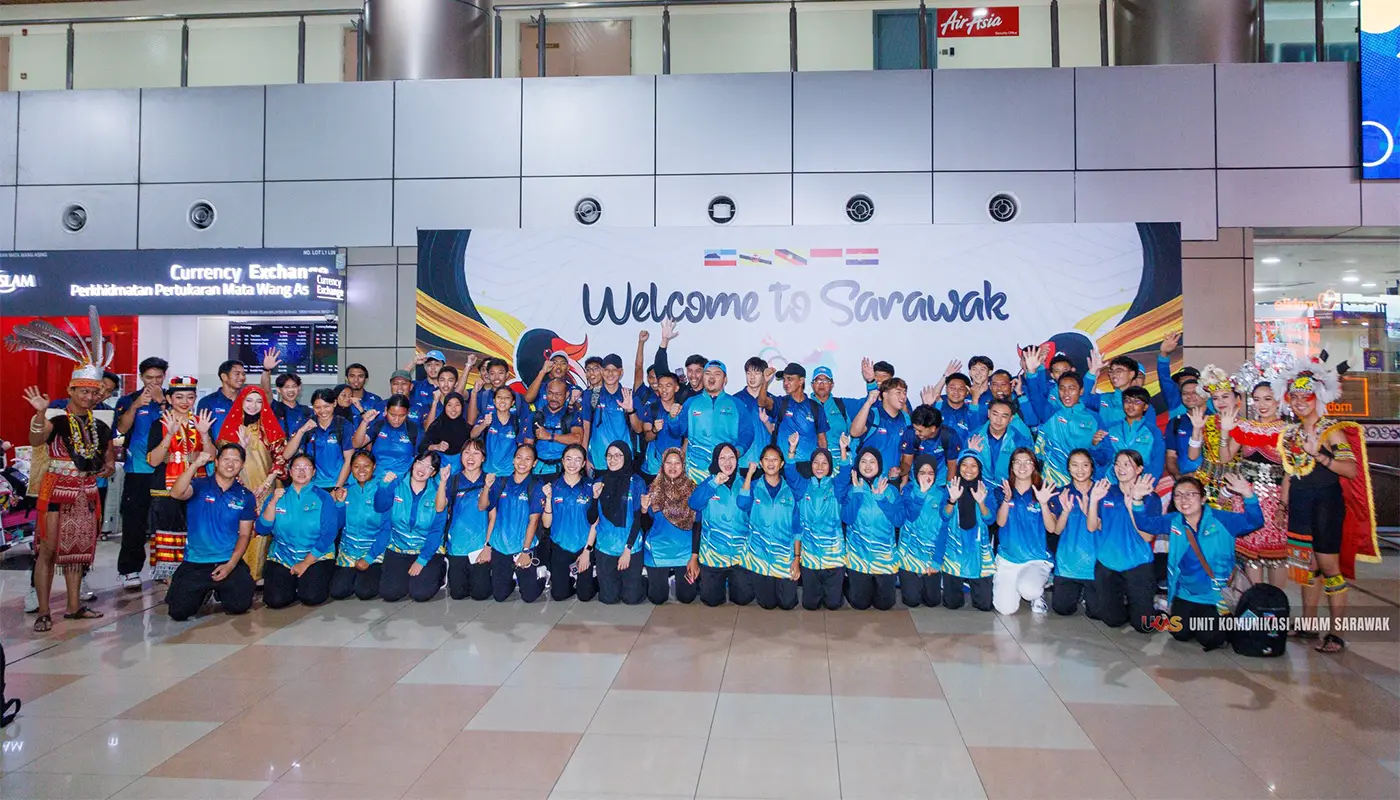 Sabah & Labuan Contingents Touch Down in Kuching for BGK 2025 1 Sabah & Labuan Contingents Touch Down in Kuching for BGK 2025