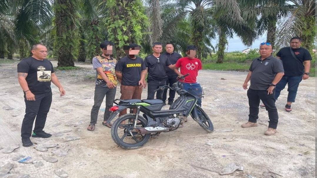 Batu Niah Police Arrest Five Suspects, Seize Stolen Motorcycles in Op Lejang