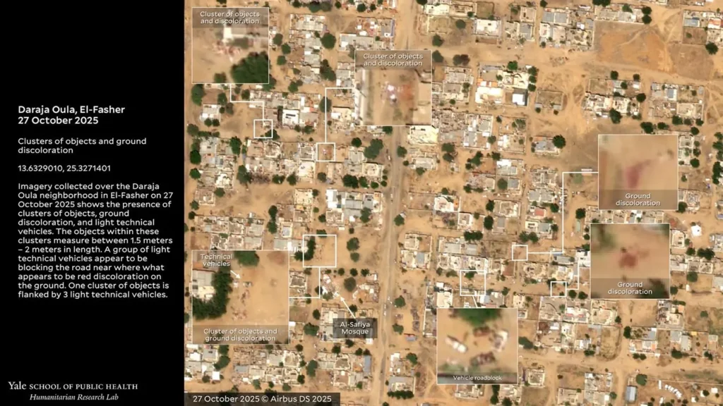 Massacre in Sudan by RSF: Blood Splatter Visible from Space 2 Bloodshed in Sudan’s El-Fasher Massacre by RSF Visible from Space