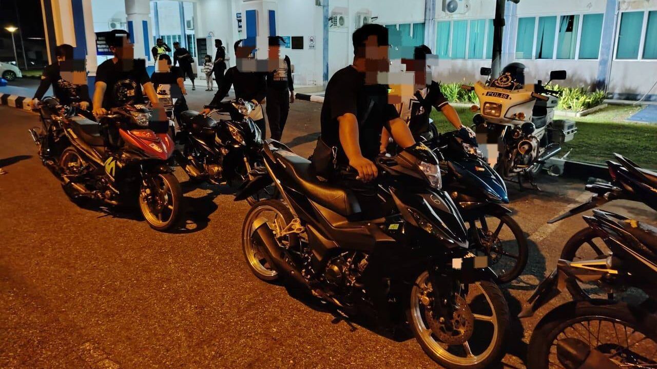 10 Motorcycles Seized During Road Thug Operation in Miri