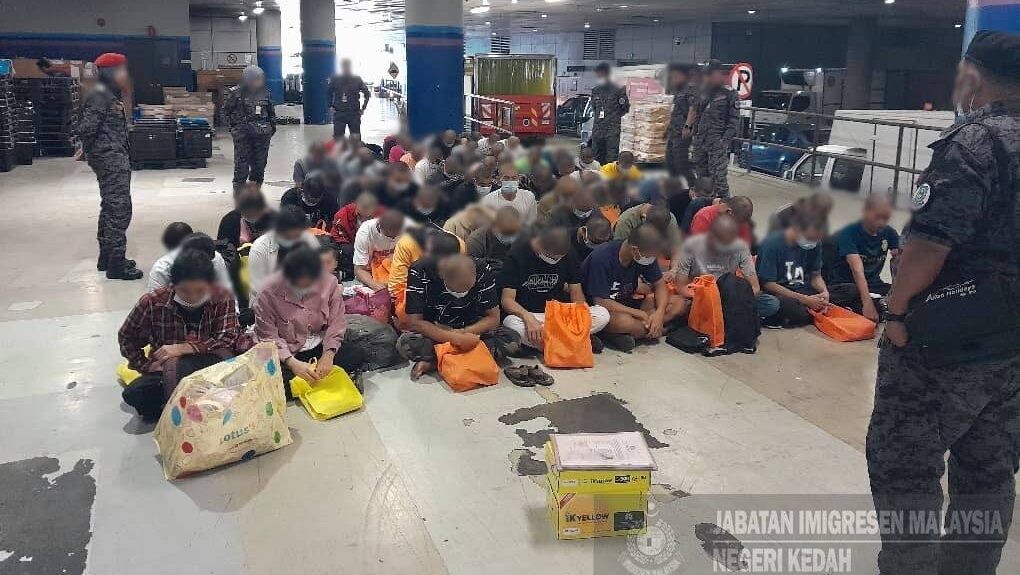 Kedah Immigration Sends Home 102 Undocumented Migrants via KLIA1