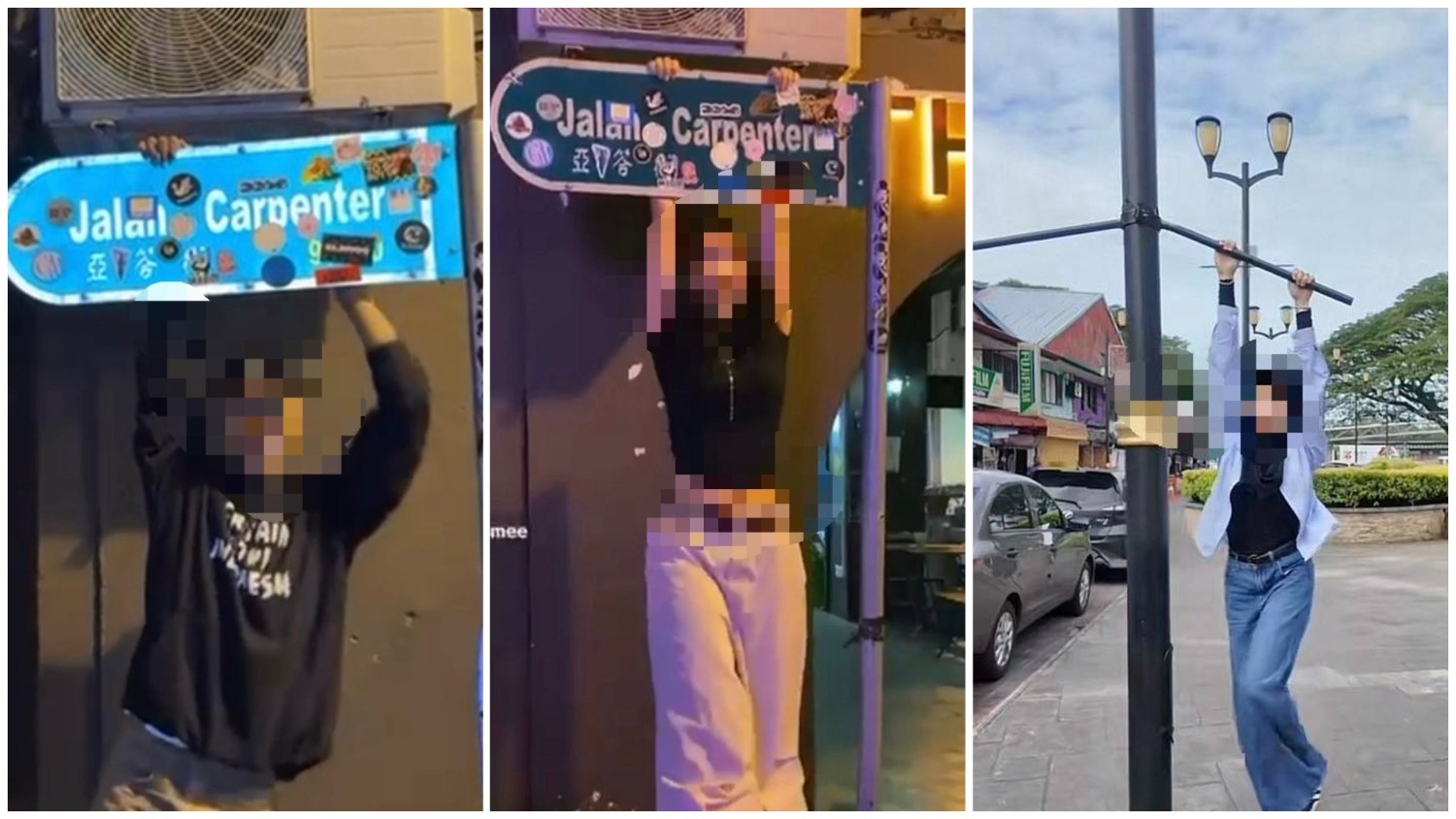 Kuching DBKU Cracks Down on Reckless Street Sign Climbers 1 Kuching DBKU Cracks Down on Reckless Street Sign Climbers