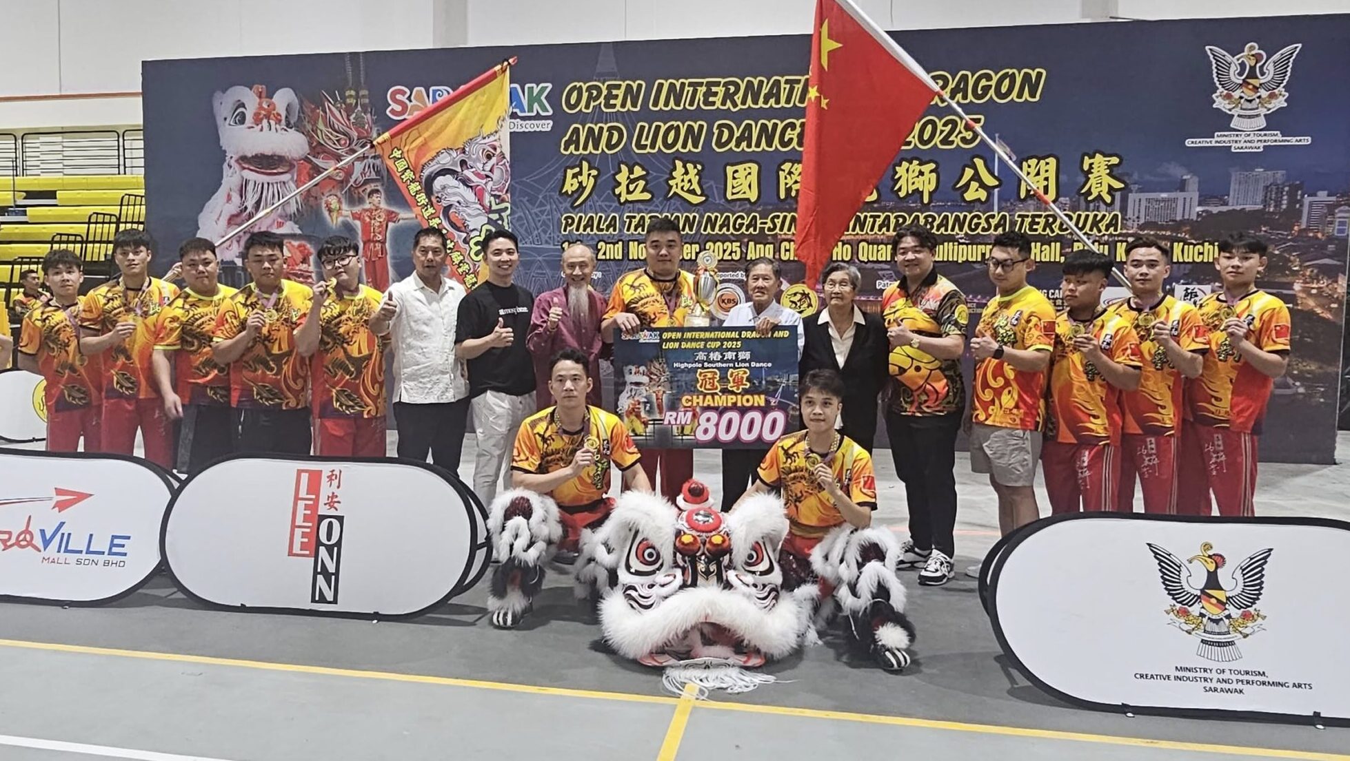 Sarawak Open International Dragon & Lion Dance Cup 2025 Roars to Life in Batu Kawa