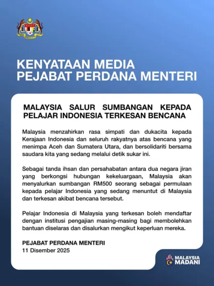 Malaysia Extends RM500 Aid to All Indonesian Students Affected by Disaster 2 Malaysia, Malaysia News, Indonesia, Indonesia News