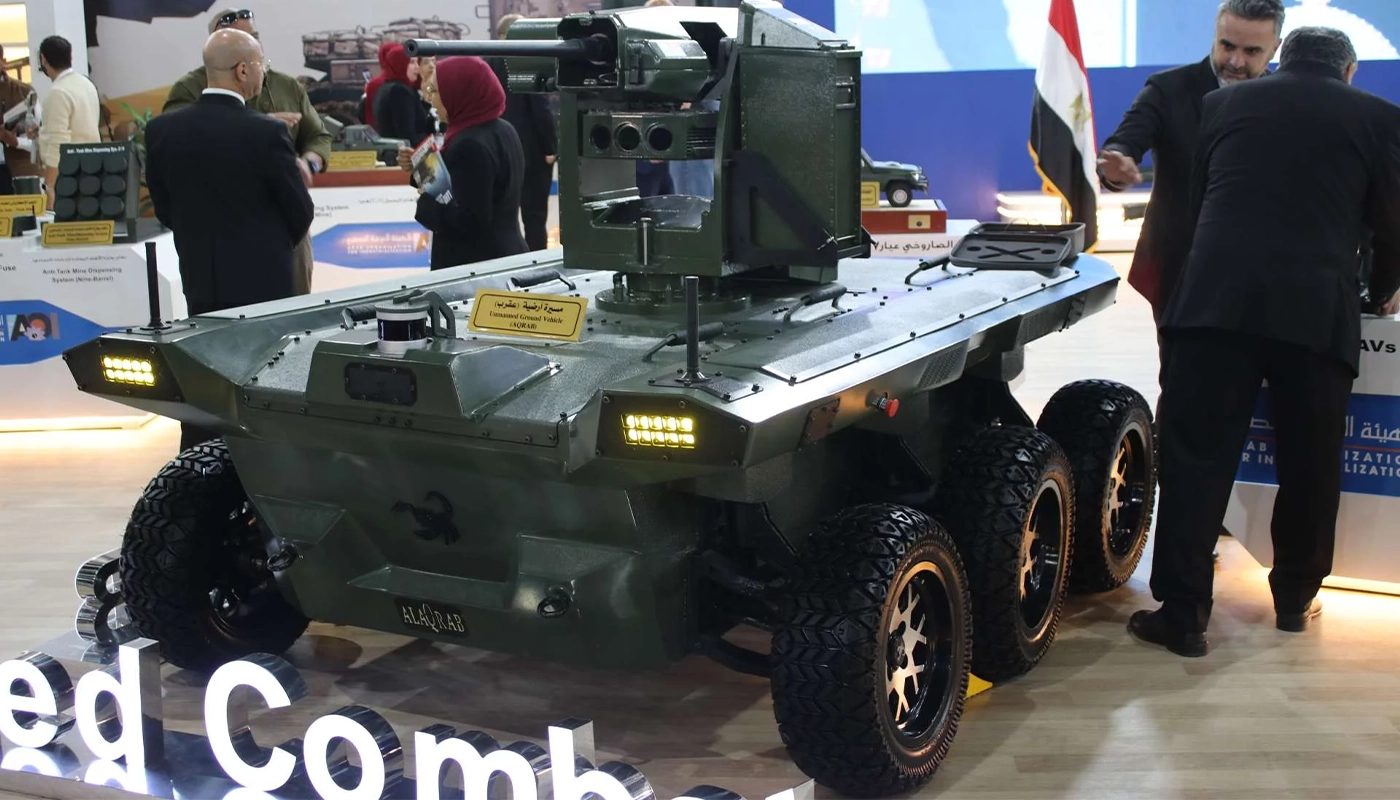 Türkiye-Egypt unveil Aqrab unmanned ground vehicle 1 Cairo, Cairo News, Egypt, Egypt News, Türkiye, Türkiye News, Military Technology, Arab Organization for Industrialization, EDEX 2025