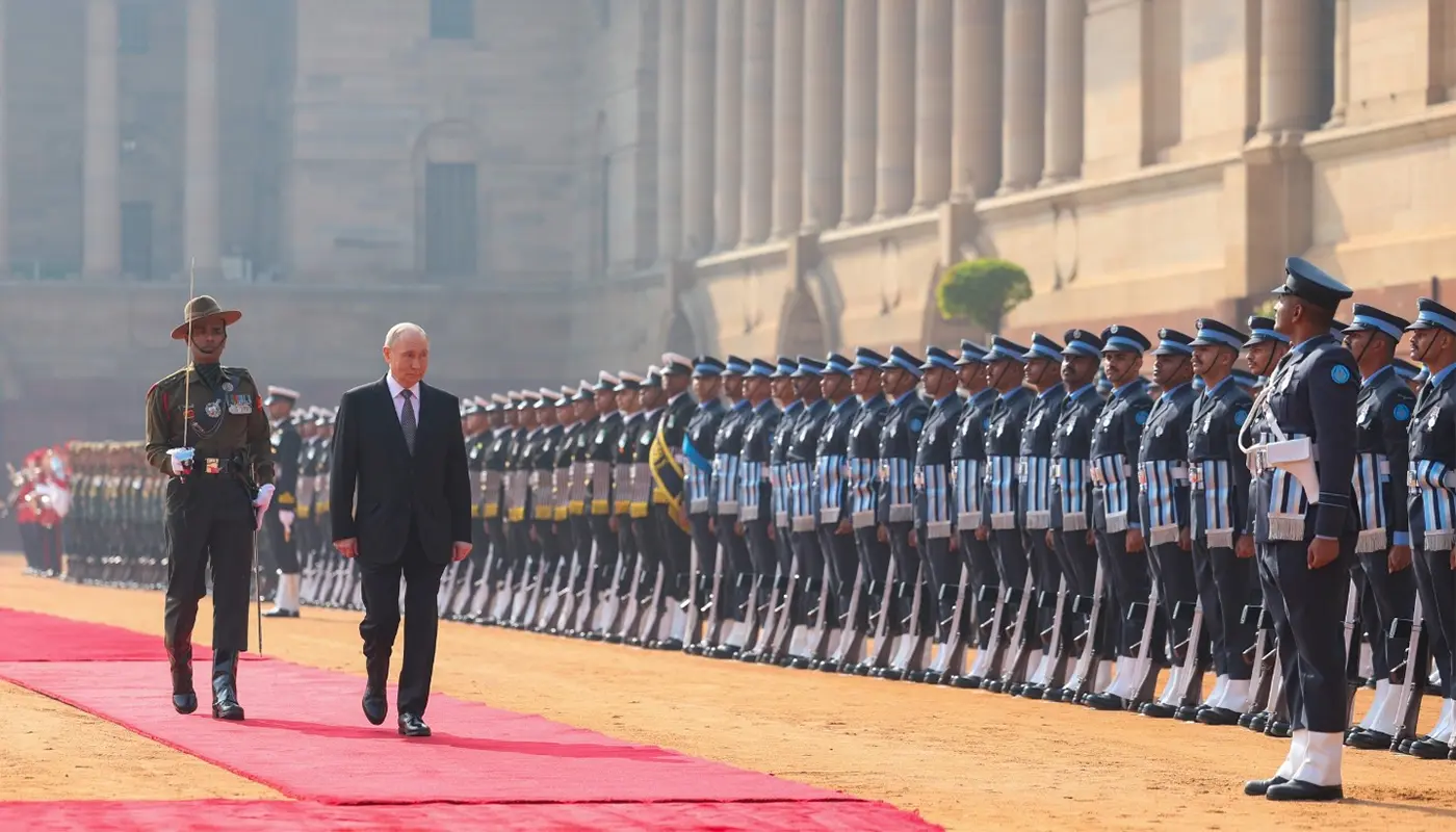 Vladimir Putin Receives Ceremonial Welcome at Rashtrapati Bhavan in India 1 New Delhi, New Delhi News, India, India News, Russia, Russia News, India-Russia Relations, Rashtrapati Bhavan, State Visit, Diplomatic Ceremony