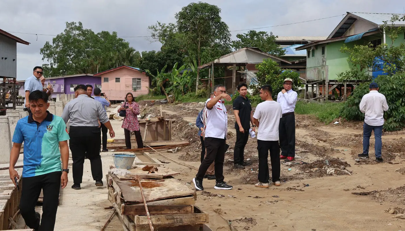 Igan Waterfront Phase 3 Scheduled for Completion by March 2026 1 Sarawak, Sarawak News, Igan, Igan News, Waterfront Project, Flood Mitigation, Riverbank Protection, Public Amenities, Infrastructure Development