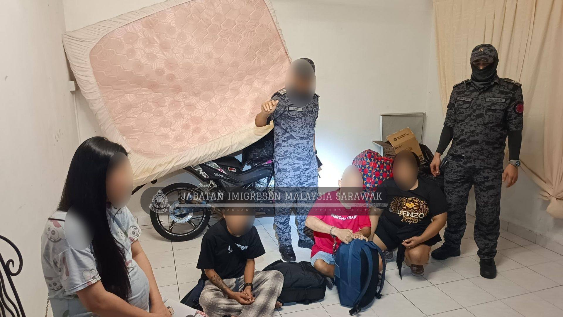 Night Immigration Raid in Kuching Nets 13 Foreign Nationals