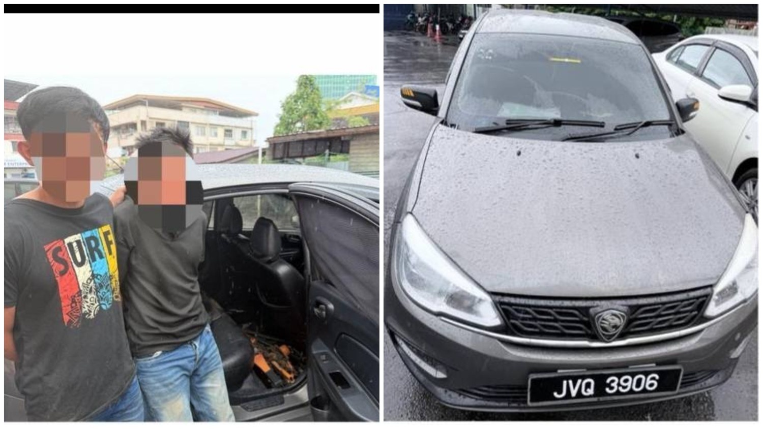 Three Locals Arrested in Miri Theft Case, Police Seize Stolen Car