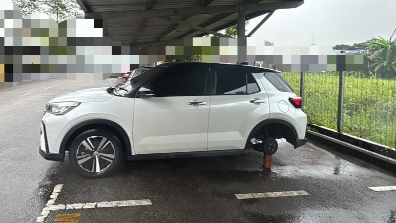 Tyre Rim Theft Raises Security Concerns at Sarawak Apartment