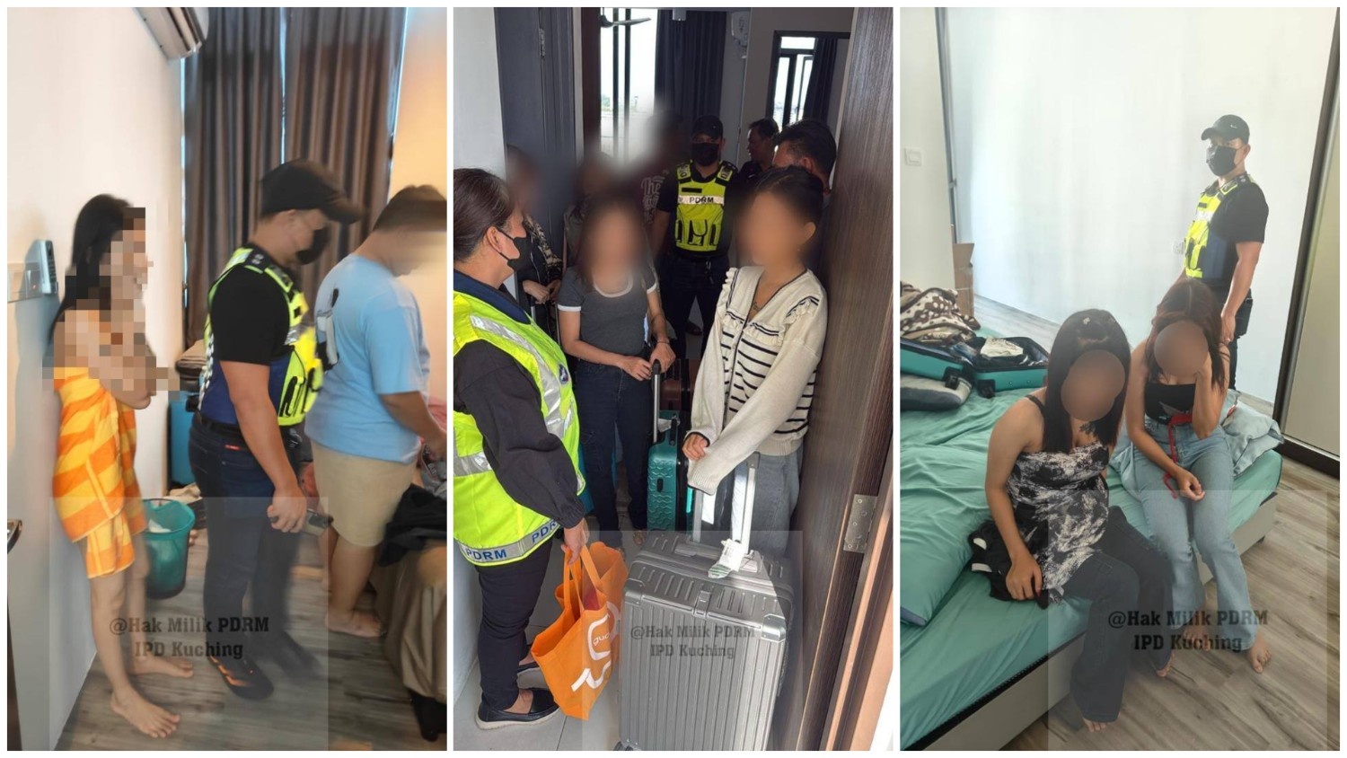 Five Foreigners Arrested in Kuching Prostitution Activities Raid
