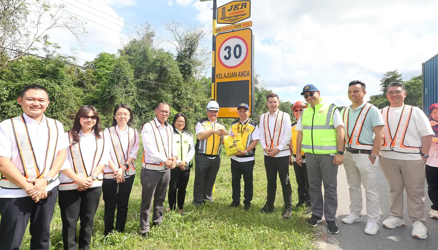 JKR Sarawak Launches Solar-Powered Speed Radar in Bintangor 1 Sarawak, Sarawak News, Sarikei, Sarikei News, Bintangor, Bintangor News, JKR Sarawak, Road Safety,