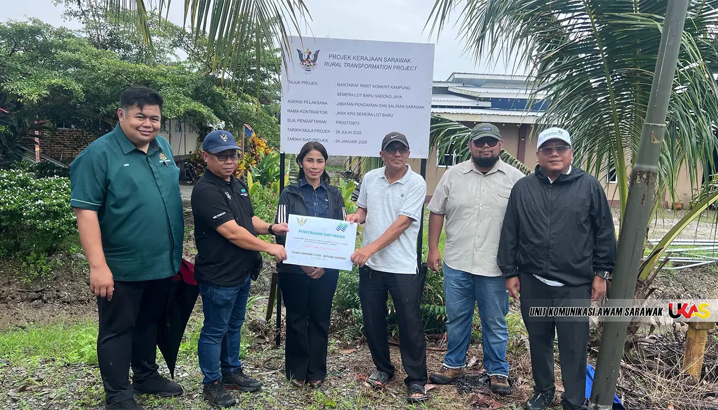 Sarawak, Sarawak News, Sadong Jaya, Sadong Jaya News, Kampung Semera Lot Baru, Flood Mitigation, Drainage System, RTP