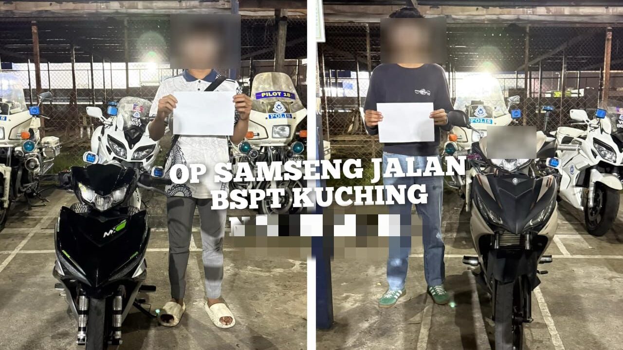 Kuching Police Crack Down on Street Thugs in Late-Night Operation