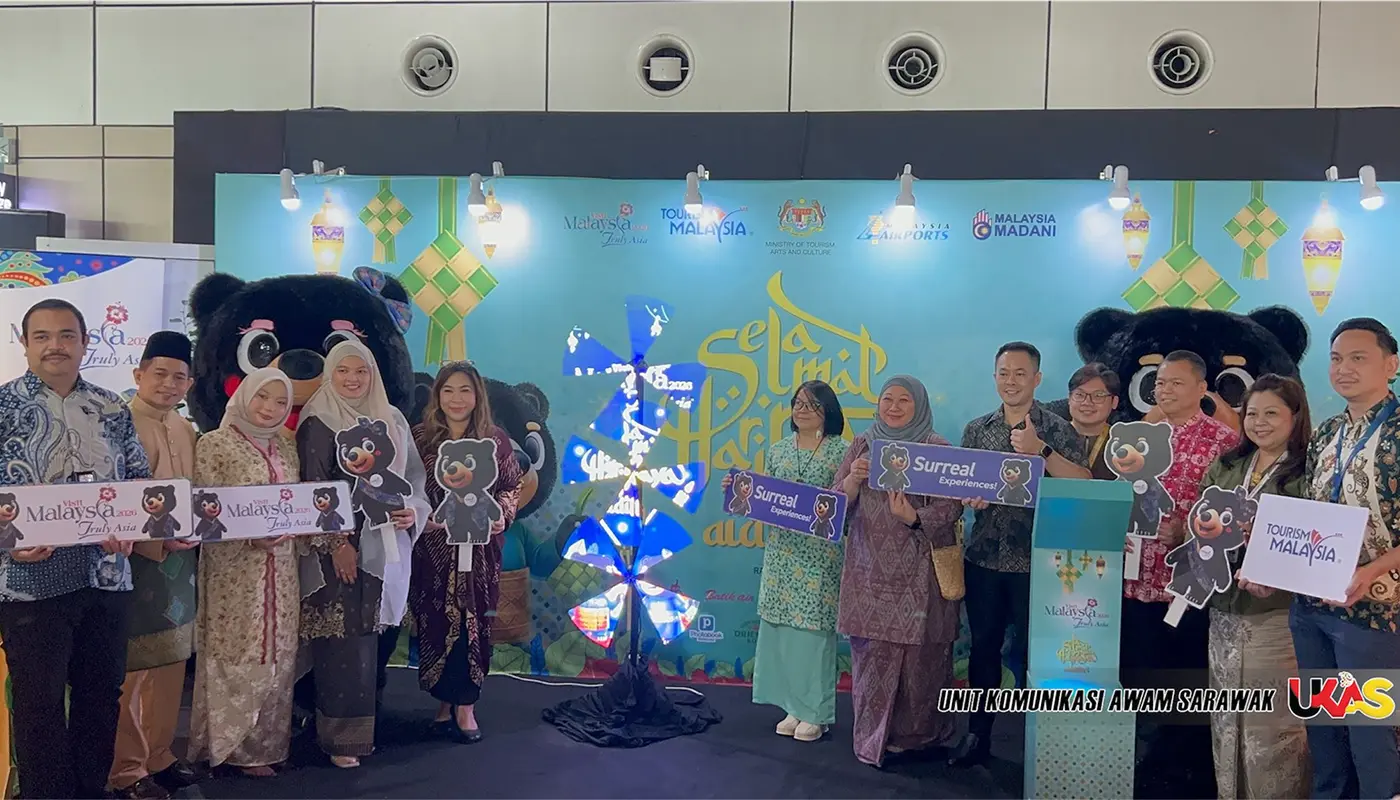 Aidilfitri at Kuching Airport Highlights Malaysian Hospitality 1 Sarawak, Sarawak News, Kuching, Kuching News, Aidilfitri, Visit Malaysia 2026, Tourism Malaysia, LTAK