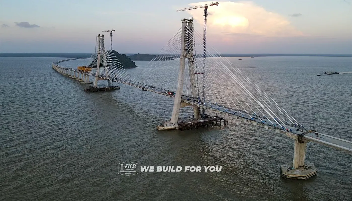 Batang Lupar 1 Bridge Nears Completion, Opening Set for May 1 Sarawak, Sarawak News, Sebuyau, Sebuyau News, JKR Sarawak, Coastal Road Network