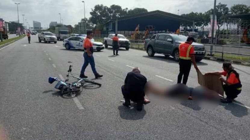 Cyclist, 78, Killed in Lorry Crash in Kuching