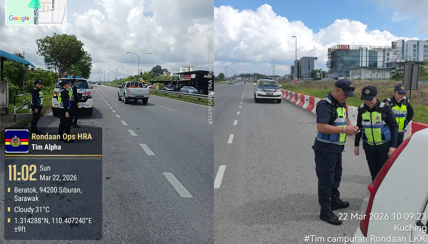JPJ Sarawak Intensifies Ops HRA 2026 With Vehicle Checks in Kuching 1 Sarawak, Sarawak News, Kuching, Kuching News, JPJ Sarawak, Road Safety, Traffic Enforcement, Hari Raya Aidilfitri
