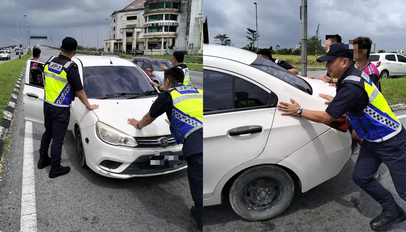 JPJ Kuching Officers Assist Stranded Motorists 1 Sarawak, Sarawak News, Kuching, Kuching News, JPJ Sarawak, Ops Hari Raya Aidilfitri, Community Support