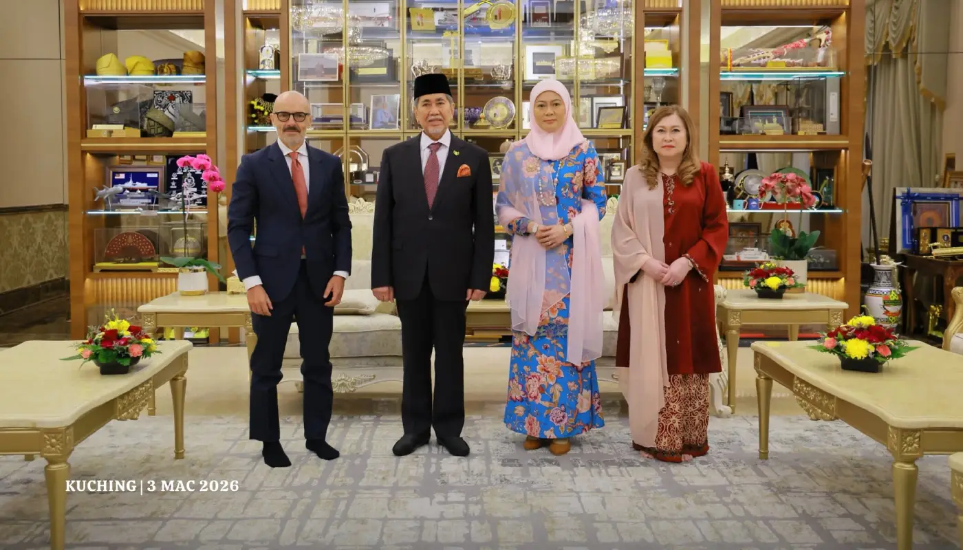 Sarawak Governor Welcomes Italian Envoy, Eyes Stronger Ties in Energy 1 Sarawak, Sarawak News, Kuching, Kuching News, Italy, Diplomacy, Green Energy, Renewable Energy, Higher Education,