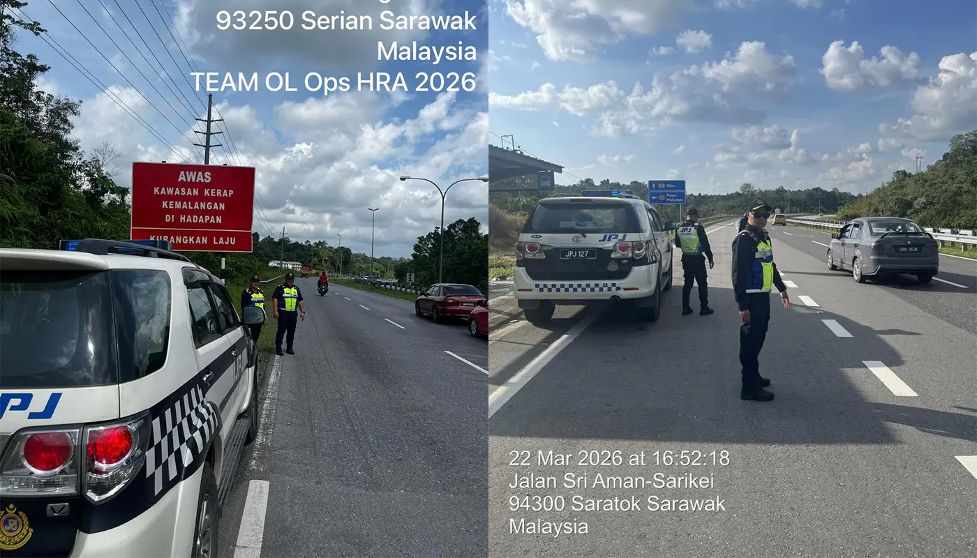 JPJ Sarawak Intensifies Festive Patrols to Safeguard Road Users 1 Sarawak, Sarawak News, Kuching, Kuching News, JPJ Sarawak, Road Safety, Traffic Enforcement, Hari Raya