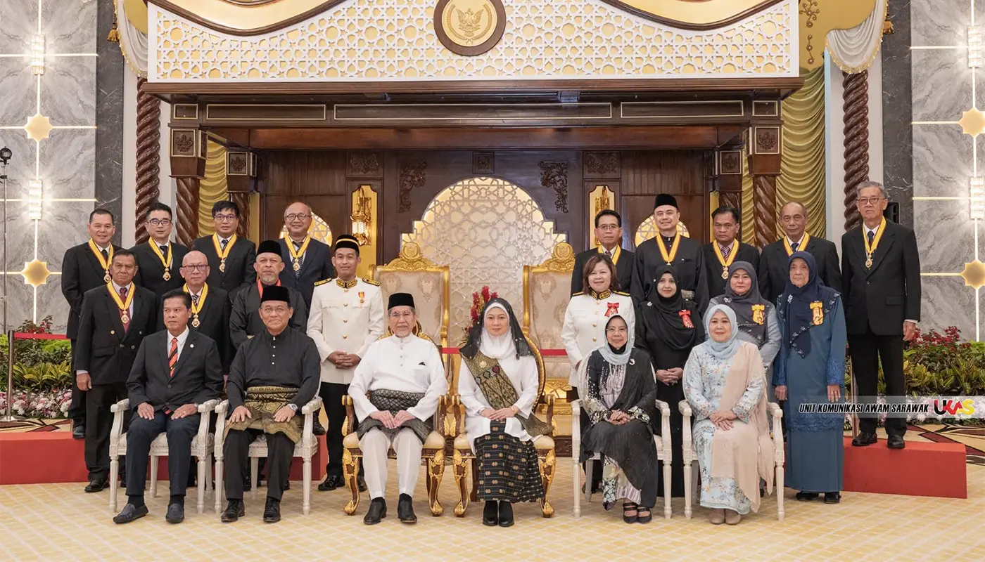 148 Individuals Receive Sarawak State Honours 1 Sarawak, Sarawak News, Kuching, Kuching News, State Honours, Astana Negeri Sarawak, Public Service, Community Recognition
