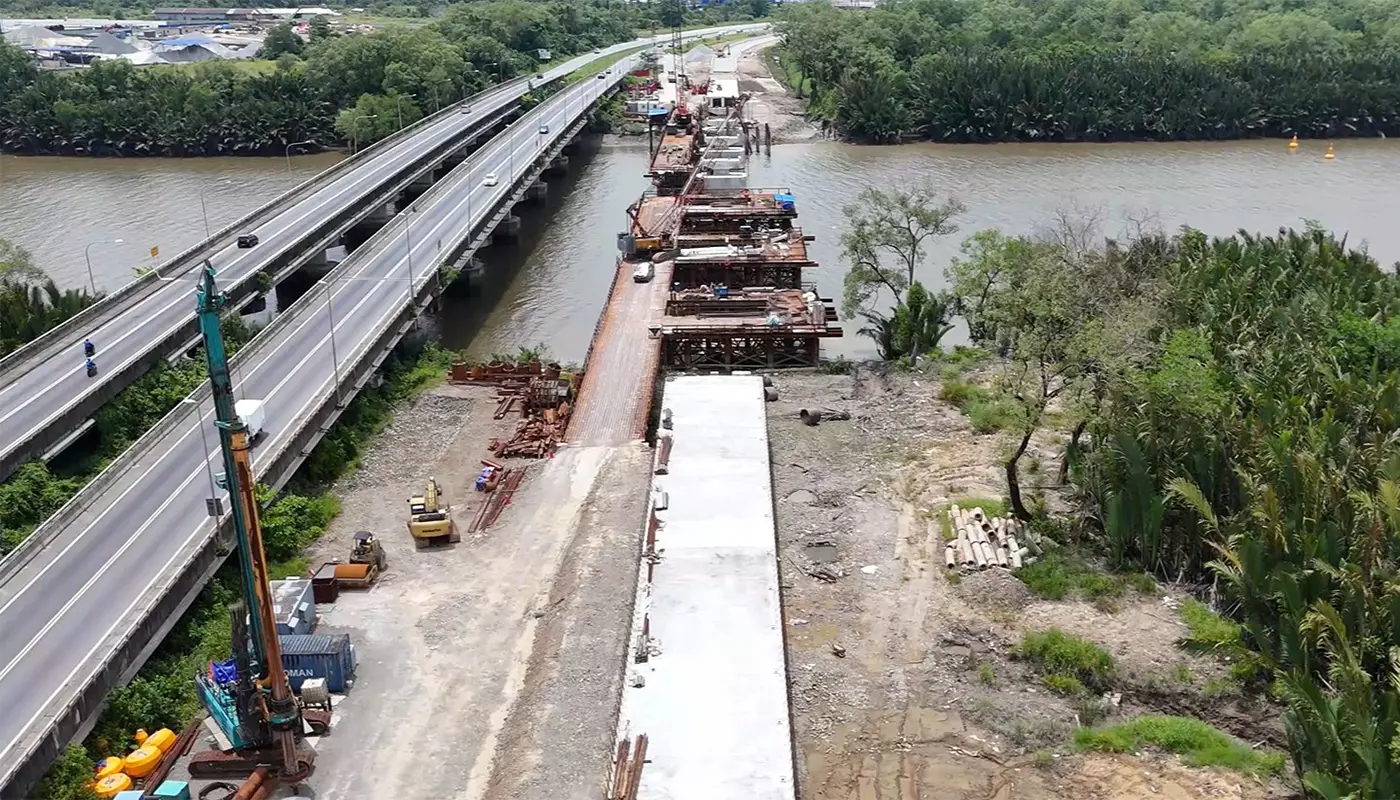 ART Bridge Progress Links Samarahan to Kuching 1 Sarawak, Sarawak News, Kuching, Kuching News, Kota Samarahan, Kota Samarahan News, ART, KUTS, Public Transport