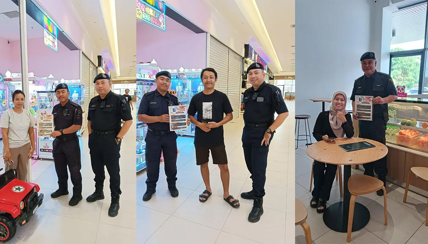 Bau Police Promote VSP App at Tasik Biru Supermarket 1 Sarawak, Sarawak News, Bau, Bau News, Crime Prevention, PDRM, Volunteer Smartphone Patrol, Public Safety