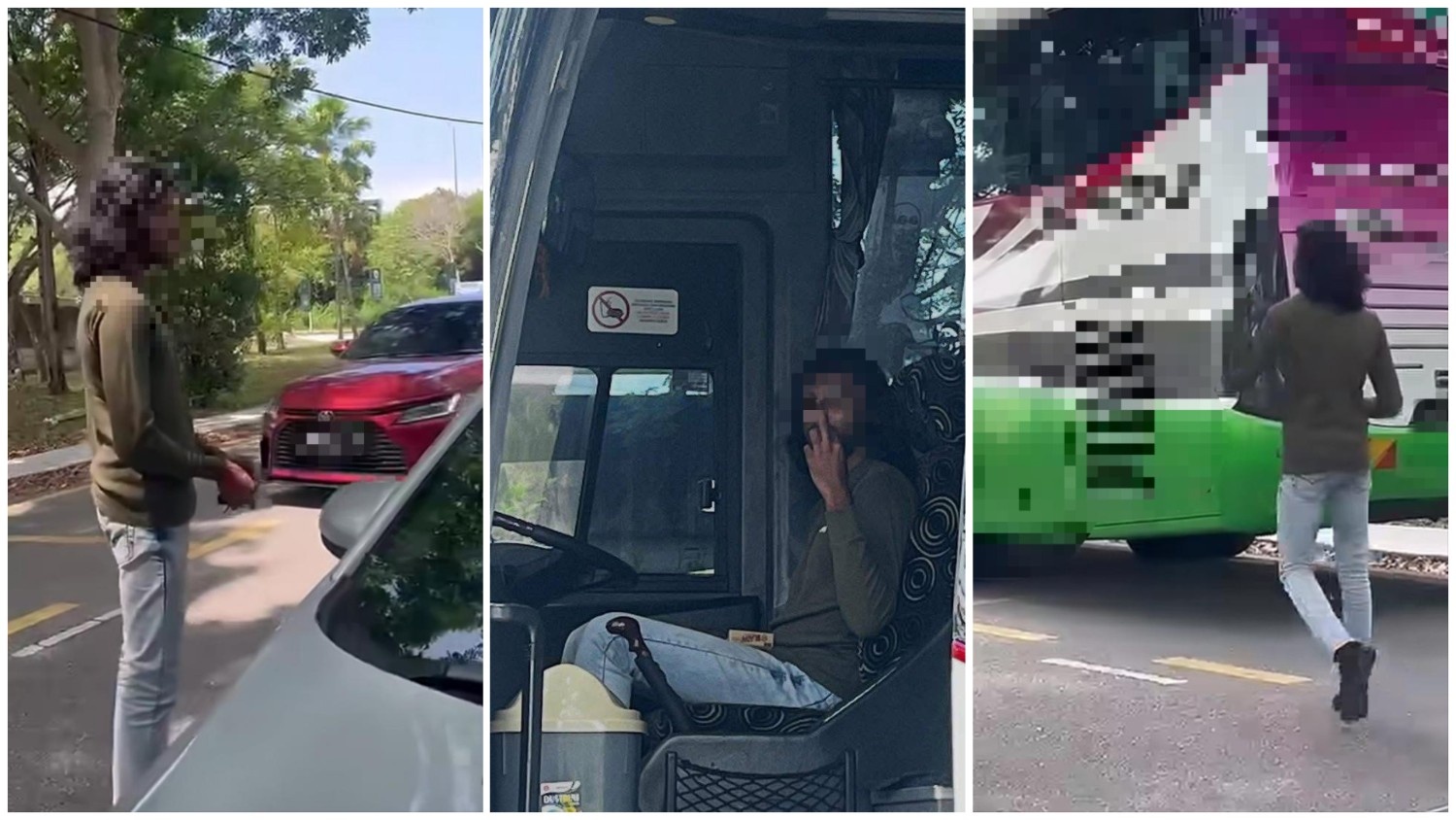Bus Driver Shows Obscene Gesture, Police Hunt Underway in Melaka 1 Bus Driver Shows Obscene Gesture, Police Hunt Underway in Melaka