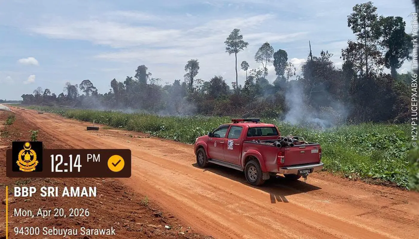 BBP Sri Aman: Bush Fire Reported in Lingga, No Action Required 1 Sarawak, Sarawak News, Lingga, Lingga News, Fire Incident, Bush Fire, Emergency Response, Bomba Sarawak