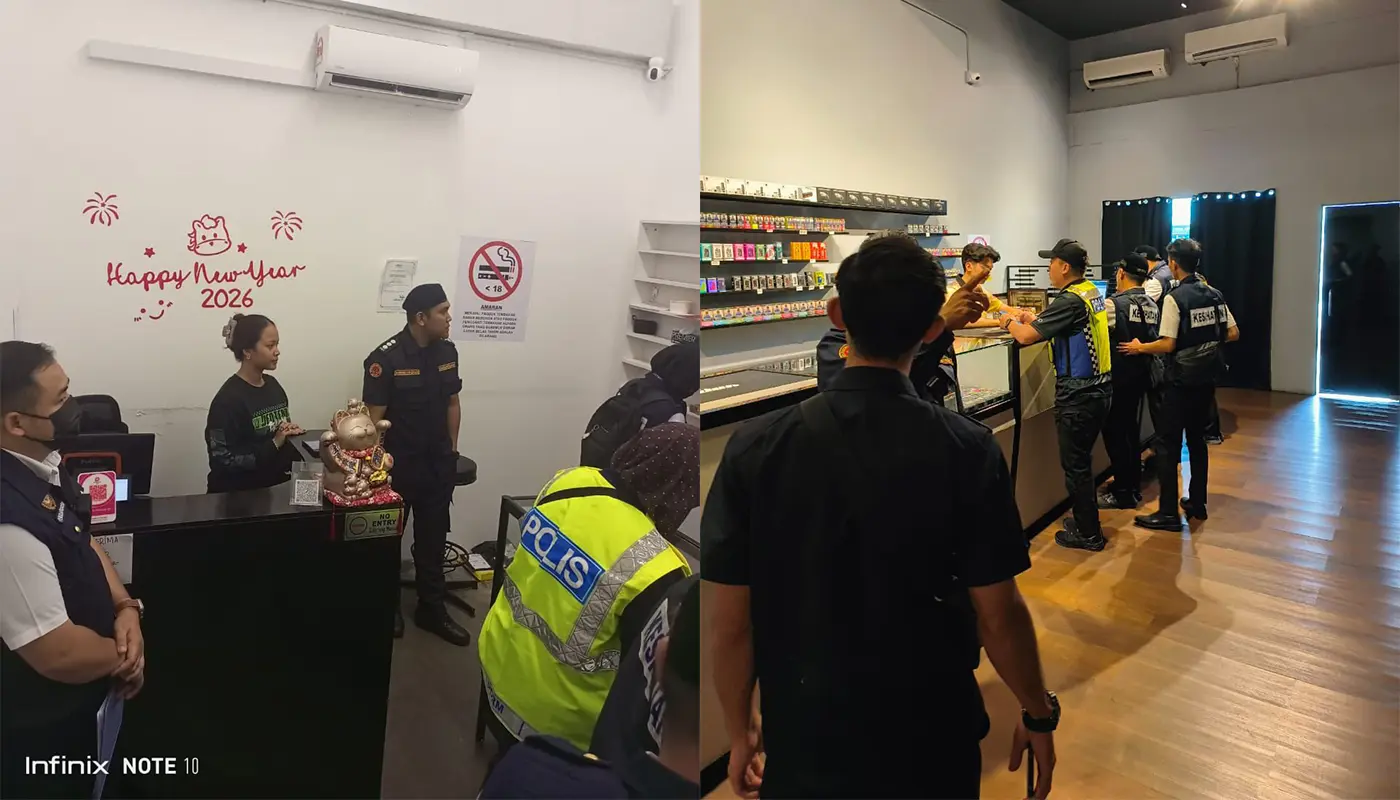 IPD Kota Samarahan Vape Ops Targeted Illegal Vape Sales 1 Sarawak, Sarawak News, Kota Samarahan, Kota Samarahan News, Crime, Drugs, Vape, Public Safety, Health Enforcement