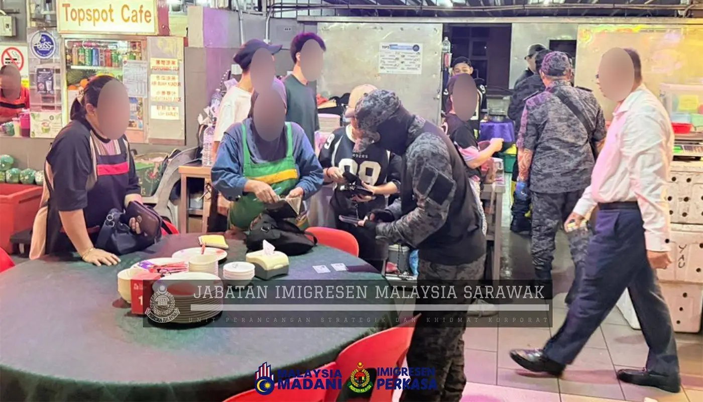 Sarawak, Sarawak News, Kuching, Kuching News, Immigration, Ops Selera, Law Enforcement, Illegal Workers, Public Safety