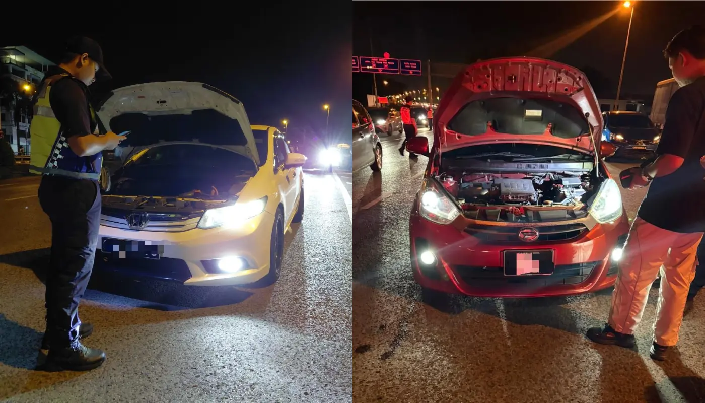 JPJ Kuching Seizes Vehicles in HID/LED Lamp Operation 1 Sarawak, Sarawak News, Kuching, Kuching News, JPJ, Road Safety, Traffic Enforcement, Vehicle Seizure, HID LED Lamps