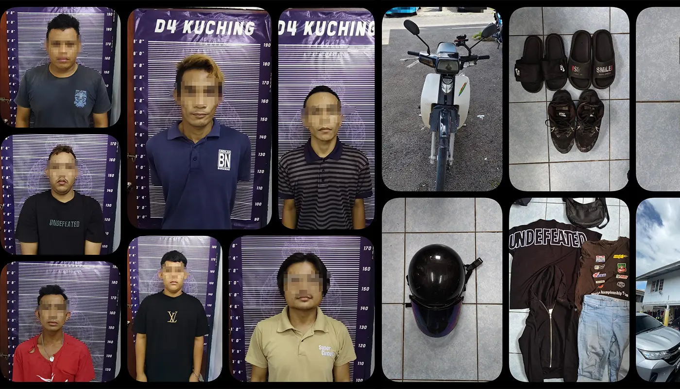 Kuching Police Arrested Seven Individuals in Motorcycle Theft Operation 1 Sarawak, Sarawak News, Kuching, Kuching News, Law Enforcement, Motorcycle Theft
