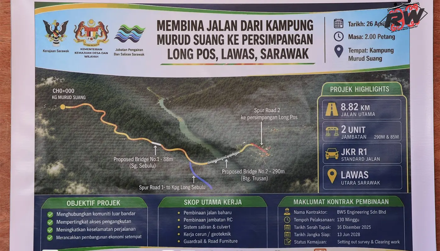 Sarawak, Sarawak News, Lawas, Lawas News, Rural Development, Infrastructure, Road Construction, Community Connectivity