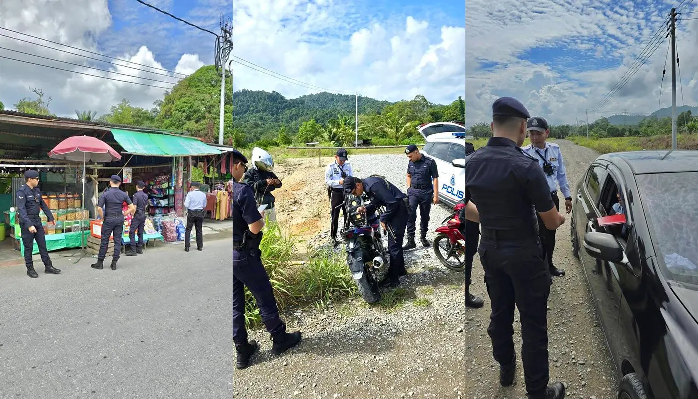 Police Operation at Serikin Market Strengthens Border Safety 1 Sarawak, Sarawak News, Bau, Bau News, Serikin Market, Border Security, PDRM, Public Safety
