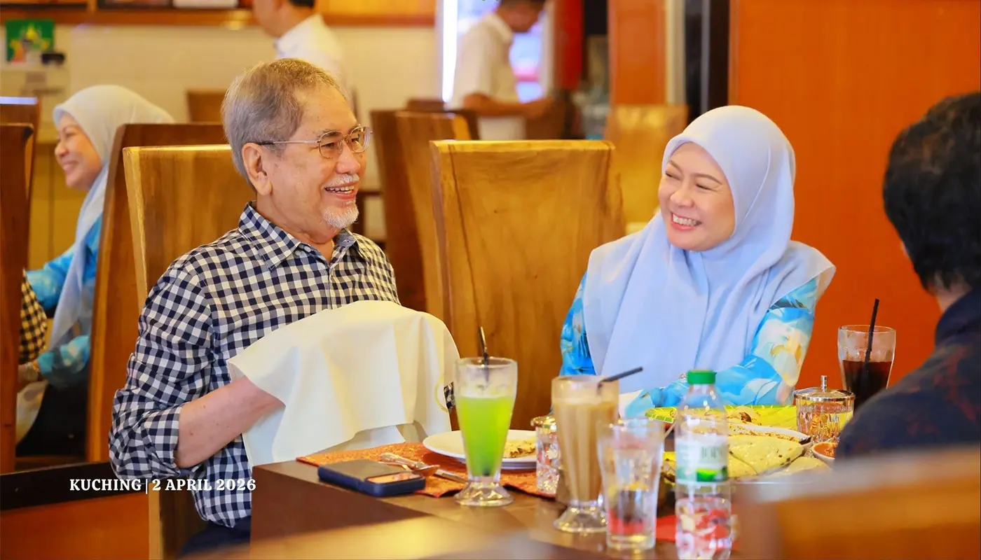 Sarawak Governor Shares Family Lunch at Jalan Satok Restaurant 1 Sarawak, Sarawak News, Kuching, Kuching News, Jalan Satok