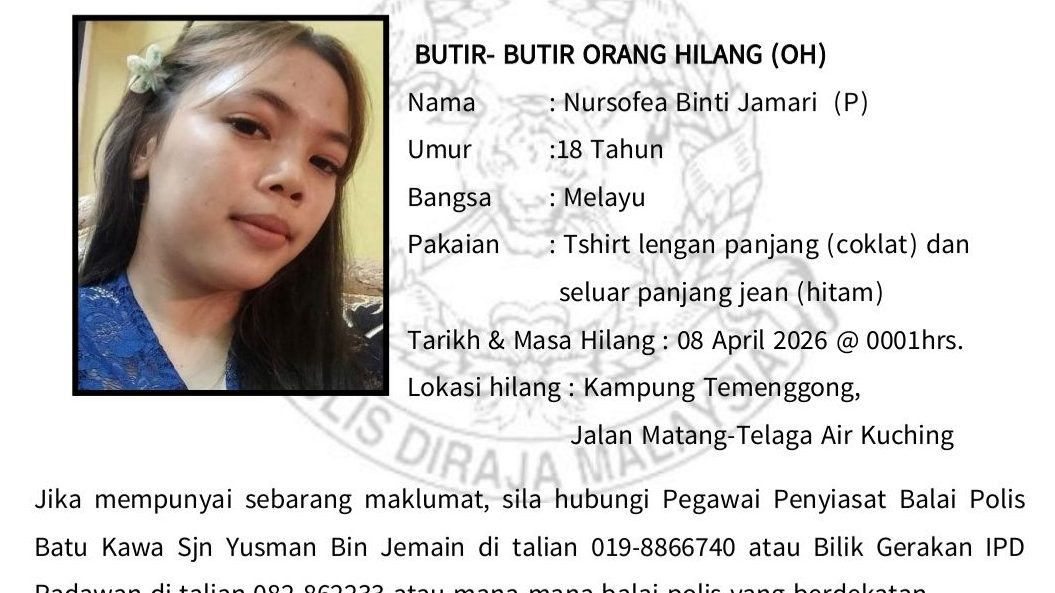 Teenage Girl Reported Missing in Padawan Since April 8 1 Teenage Girl Reported Missing in Padawan Since April 8
