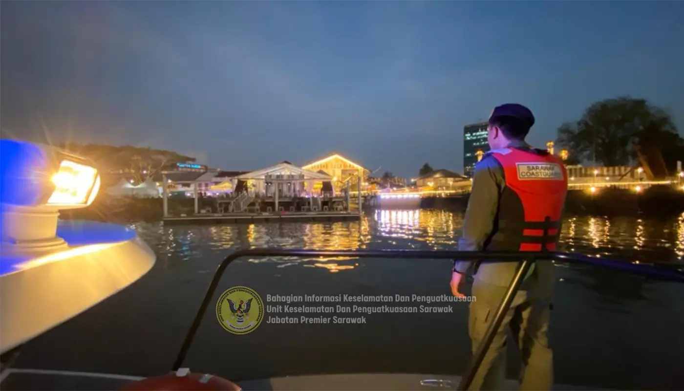 UKPS Deploys Interceptor Boat for Brooke Dockyard Opening 1 Sarawak, Sarawak News, Kuching, Kuching News, Brooke Dockyard, Sarawak River, UKPS, water security, public safety