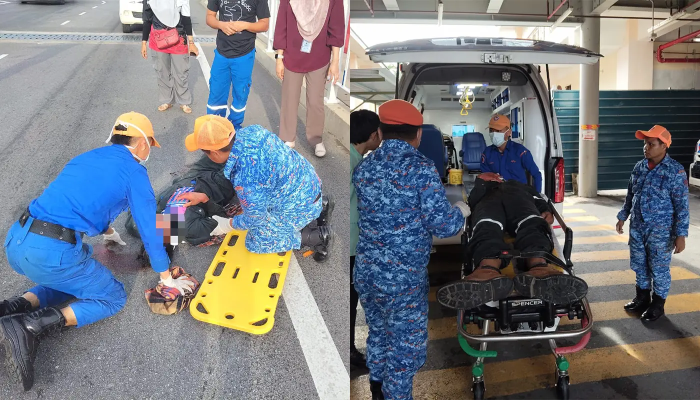 APM Bintulu Responds to Motorcycle Accident Case 1 Sarawak, Sarawak News, Bintulu, Bintulu News, Civil Defence, Road Accident, Emergency Response, Motorcycle Accident