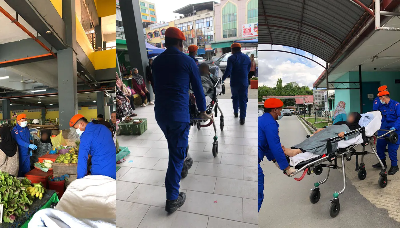 APM Limbang Assists Elderly Woman with Medical Emergency 1 Sarawak, Sarawak News, Limbang, Limbang News, APM, Medical Emergency, Senior Citizen, Public Safety