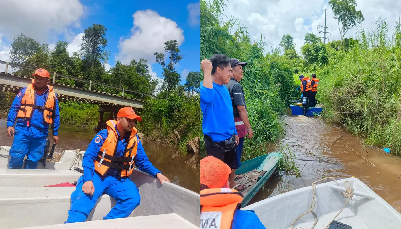 APM Marudi Conducts Search After Crocodile Attack 1 Sarawak, Sarawak News, Marudi, Marudi News, Crocodile Attack, Missing Person, APM, Search and Rescue, Public Safety