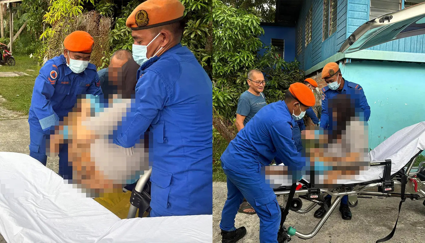 APM Mukah Helps Elderly Woman Facing Movement Issues 1 Sarawak, Sarawak News, Mukah, Mukah News, Emergency Response, Civil Defence Force, Medical Evacuation, Mukah Hospital