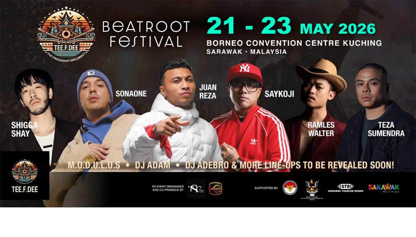 BEATROOT Festival 2026 Set to Stage at BCCK on May 1 Sarawak, Sarawak News, Kuching, Kuching News, BEATROOT Festival, Tee.F.Dee, Southeast Asian Music, Live Entertainment, Cultural Diplomacy, Music Festival