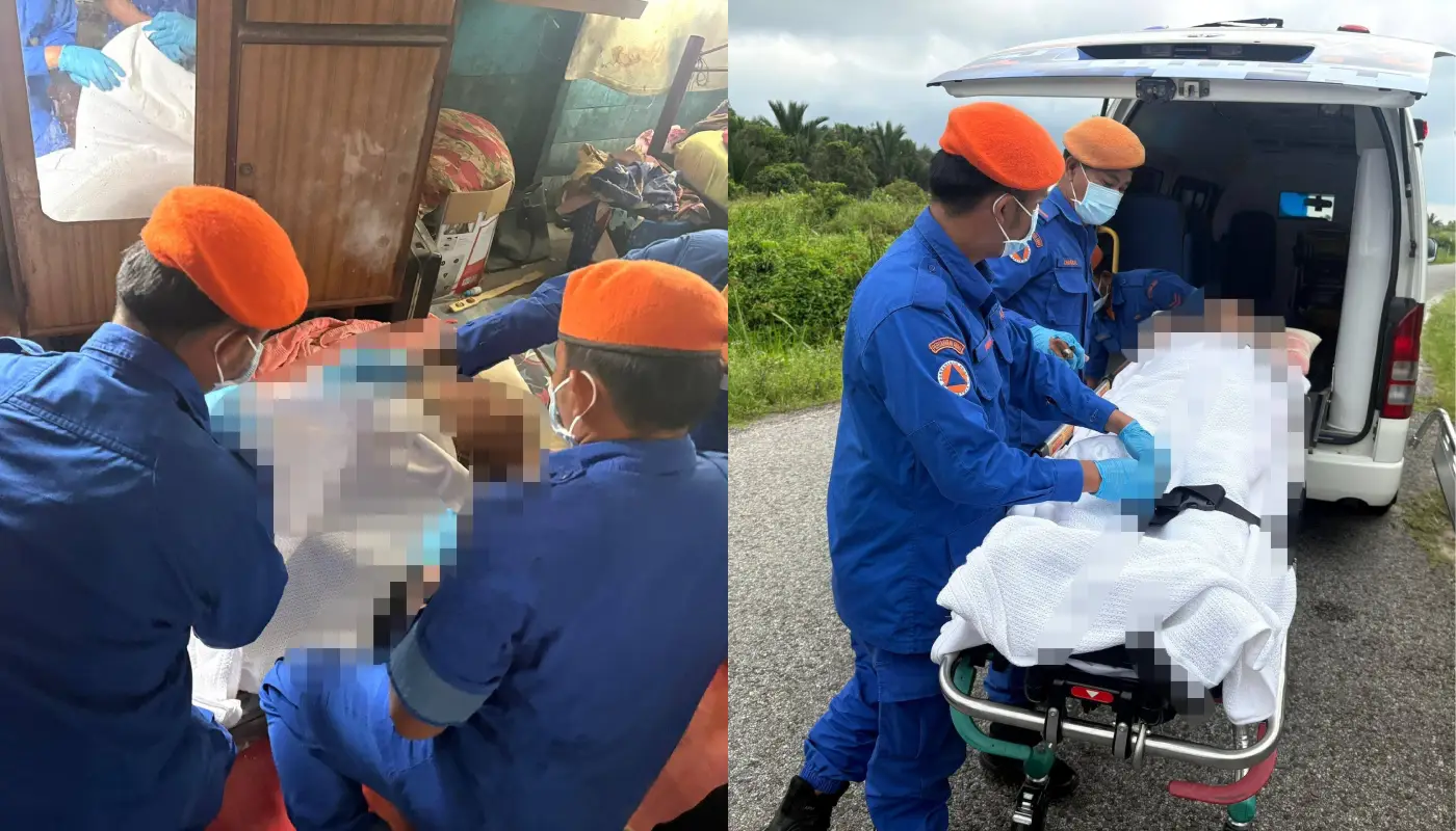 Elderly Man in Mukah Taken to Hospital by APM 1 Sarawak, Sarawak News, Mukah, Mukah News, Emergency Response, Public Safety, Hospitalisation