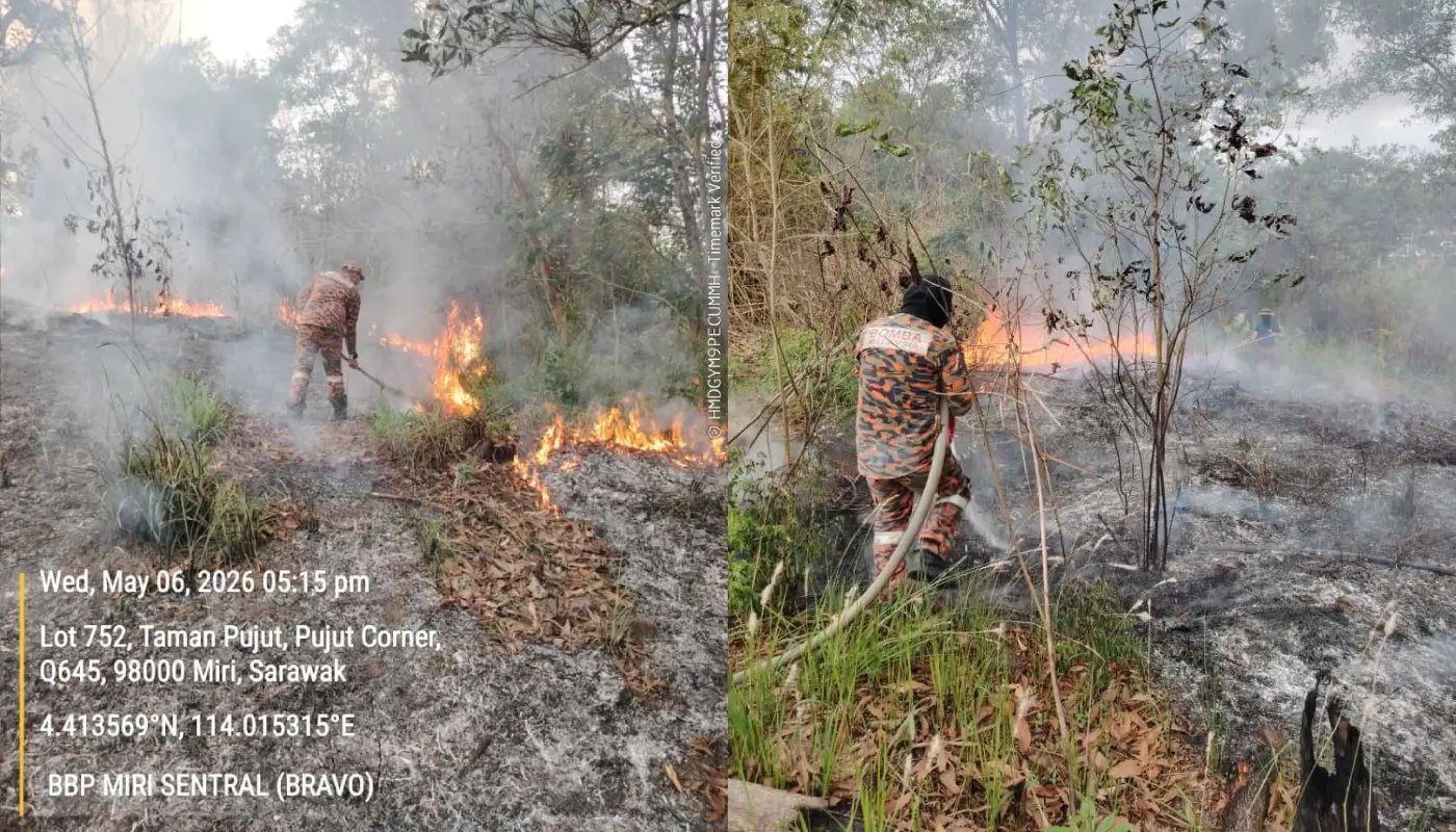 Sarawak, Sarawak News, Miri, Miri News, Bush Fire, Emergency Response, Public Safety, Fire and Rescue Department