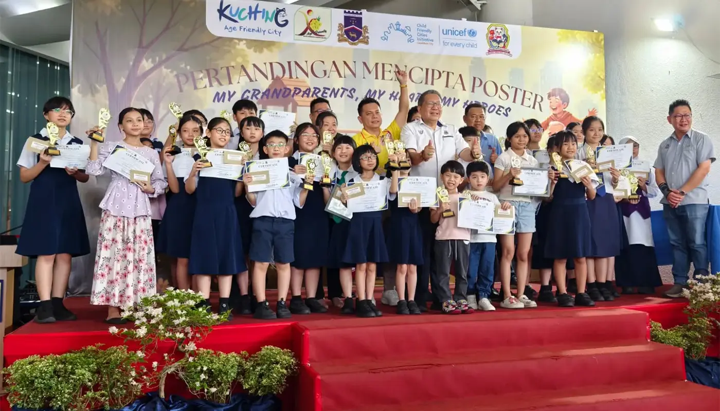Grandparents Honoured in Kuching Poster Competition 1 Sarawak, Sarawak News, Kuching, Kuching News, Grandparents Day, Child Friendly Cities, MBKS, Poster Competition, Community Events