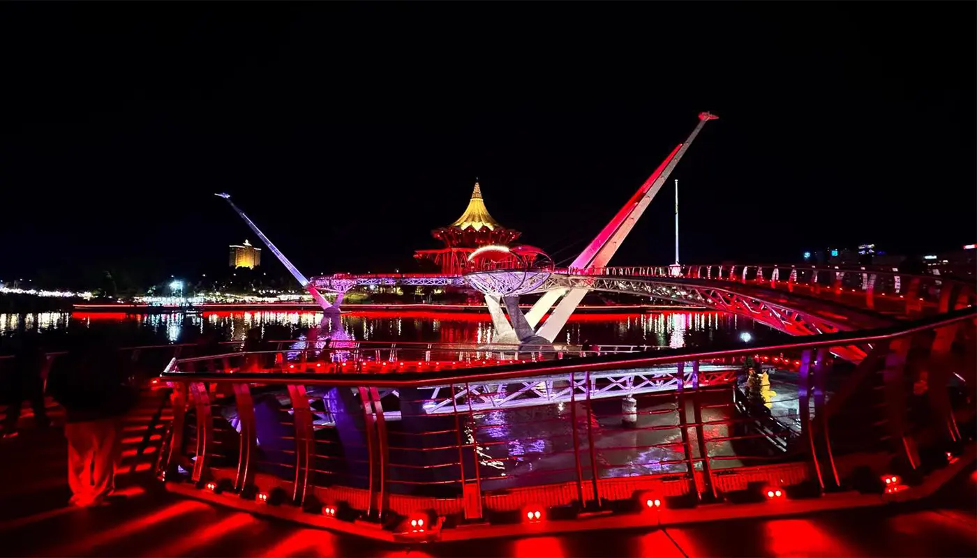 Kuching Landmarks Shine Red for World Thalassaemia Day 1 Sarawak, Sarawak News, Kuching, Kuching News, World Thalassemia Day, DBKU, Health Awareness, Community Support