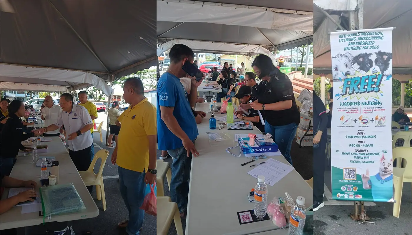 MBKS Holds Pet Vaccination and Neutering Drive in Kuching 1 Sarawak, Sarawak News, Kuching, Kuching News, MBKS, Rabies Prevention, Pet Ownership, Veterinary Services, SSPCA, Animal Welfare